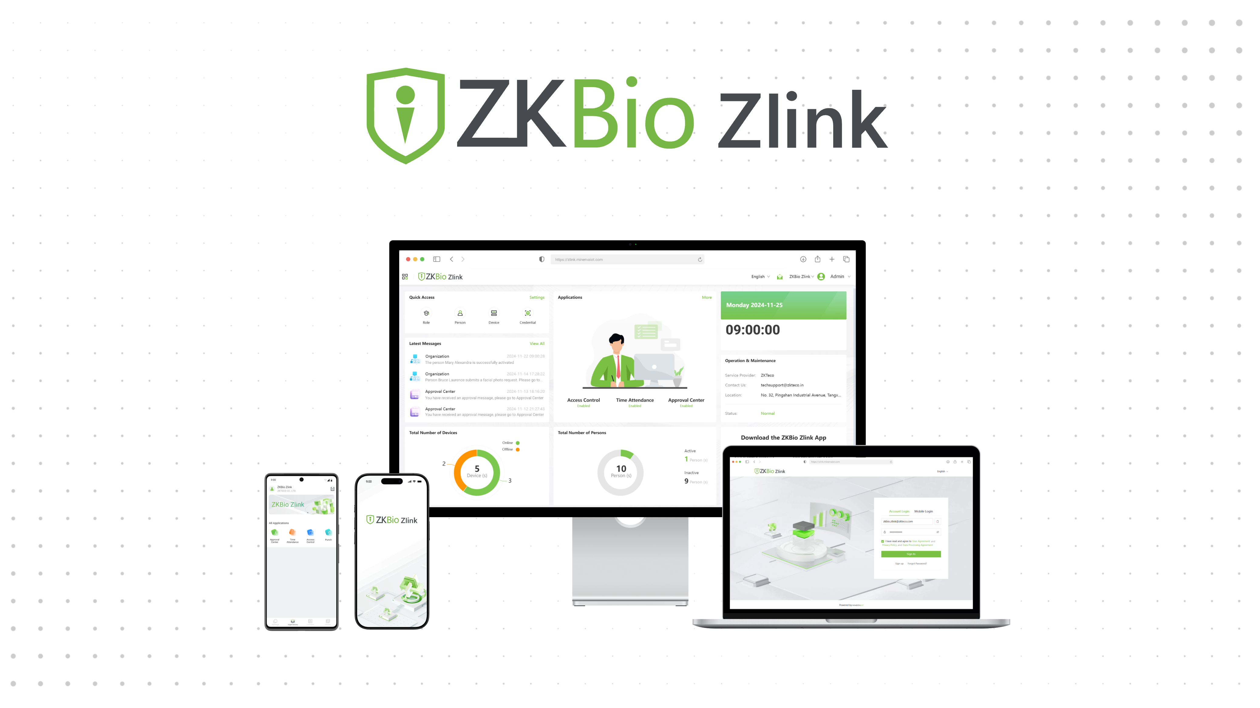 ZKBio Zlink Dashboard